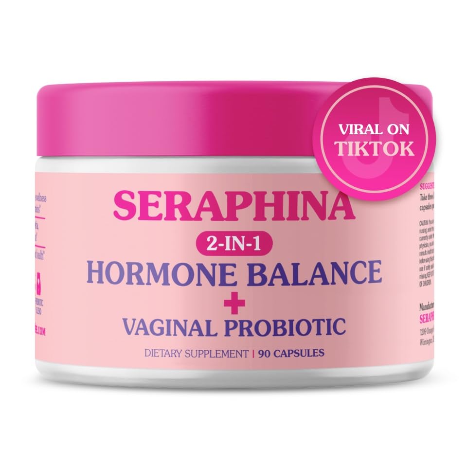 Seraphina 2-in-1 Vaginal Probiotics for Women + Hormone Balance - 90 Capsules for Complete Feminine Seraphina buy supplements canada