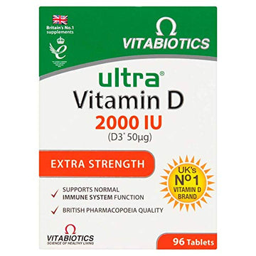 Vitabiotics Ultra Vitamin D Tablets 2000IU Extra Strength - 96 Count ( Pack of 1) Vitabiotics Ultra buy supplements canada