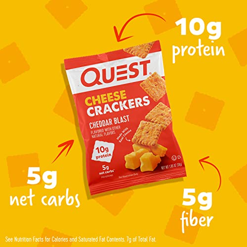 Quest Nutrition Cheese Crackers, Cheddar Blast, High Protein, Low Carb, Made with Real Cheese Quest Nutrition buy supplements canada
