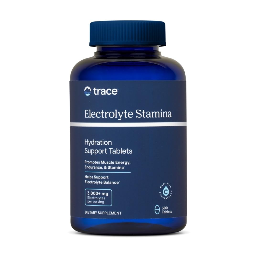 Trace Minerals Electrolyte Stamina - Daily Hydration Supplement for Electrolyte Balance - Energy Support - Full Spectrum of Ionic Minerals - Vegan - Gluten-Free - 300 Count (50 Servings) Trace Minerals buy supplements canada