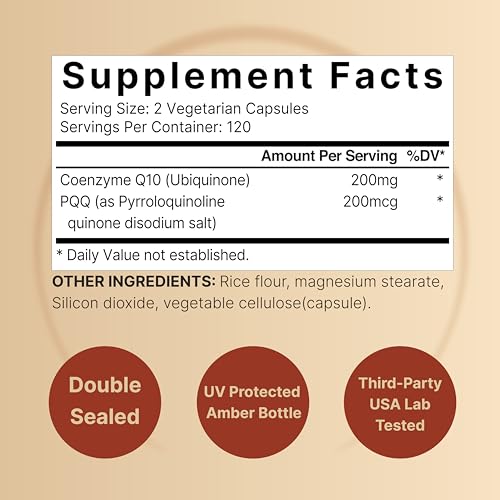 NatureBell CoQ10 (Ubiquinone) 200mg with PQQ, 240 Veggie Capsules | Stable High NatureBell buy supplements canada