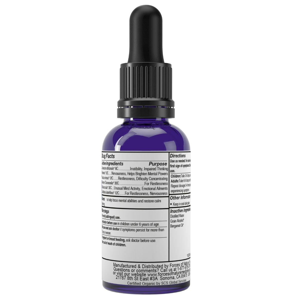 Forces of Nature Focus Supplement, Focus More Homeopathic Medicine, Nootropics Brain Support Supplement, Helps Memory & Concentration, 1 fl oz Forces of Nature buy supplements canada