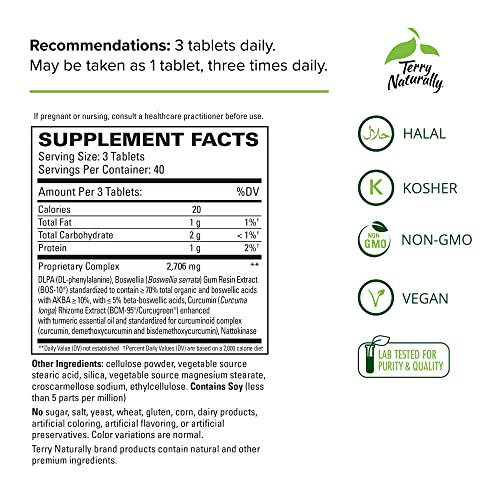 Terry Naturally Curamin Extra Strength - 120 Tablets - Non-Addictive Pain Relief Supplemen Terry Naturally buy supplements canada