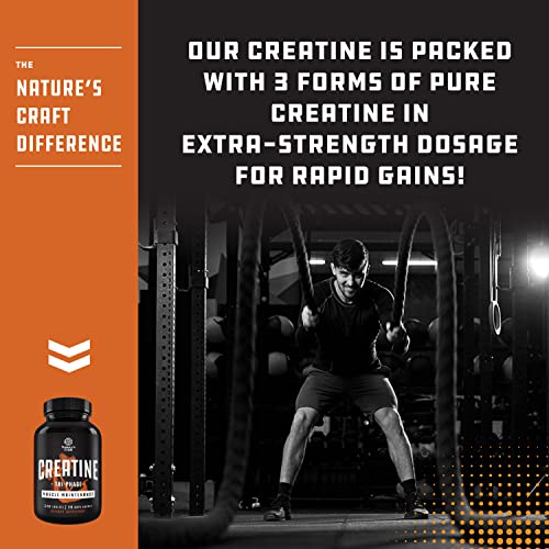 High Strength Tri Phase Creatine Pills - Muscle Mass Gainer and Muscle Recovery Creatine Natures Craft buy supplements canada
