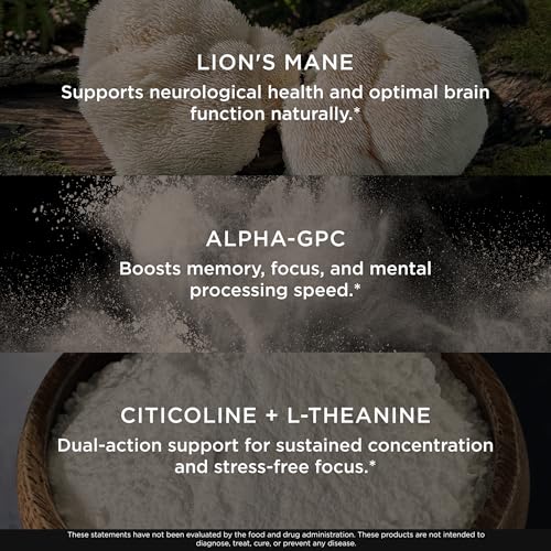 The Genius Brand Mood + Focus Nootropic – 400mg Organic Lion’s Mane, Alpha GPC & Citicoline – Memory & Focus Supplement – 30 Servings The Genius Brand buy supplements canada