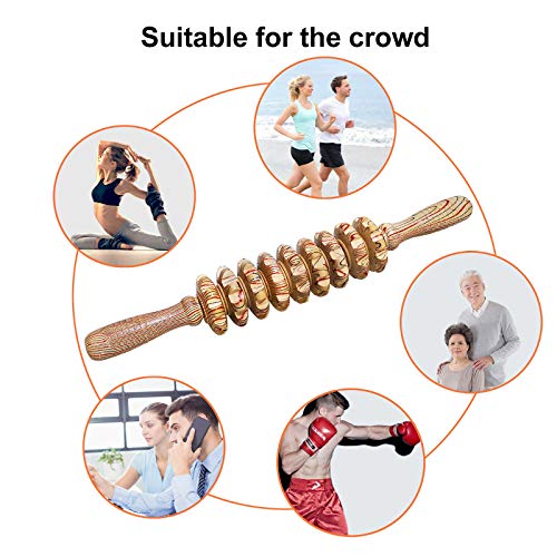 Deston Wooden Massager Handheld Roller Trigger Point Massager Stick for Fascia, Cellulite Deston buy supplements canada