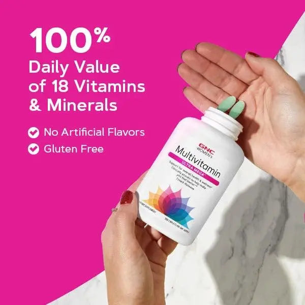 GNC Women’s Ultra Mega Multivitamin Caplets, Clinically Proven to Feel Better, Immune Support, Vitamin A, B, C, D GNC buy supplements canada