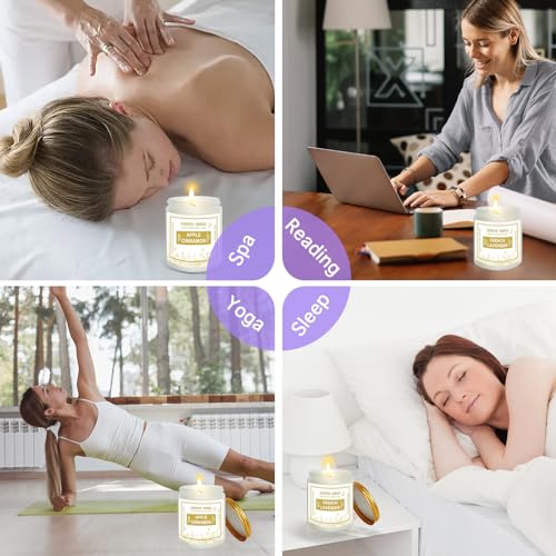 4 Pack Candles for Home Scented, Lavender & Cinnamon Candles Gifts for Women, 28 oz 200H Long zsaltt buy supplements canada