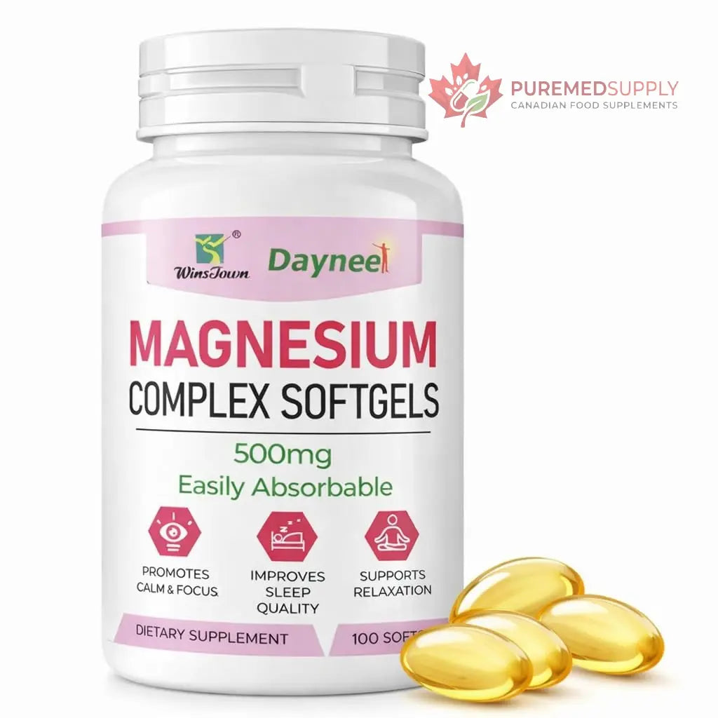 Magnesium Complex Softgels 500mg–Magnesium Supplement for Sleep, Relaxation&Muscle Support–Easy-to-Swallow Softgels–Daily Magnesium for Calm&Wellness, 100 Count FARWIX buy supplements canada