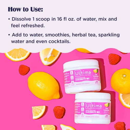 Ultima Replenisher Electrolyte Hydration Drink Mix, Pink Lemonade, 30 Serving Tub Ultima Replenisher buy supplements canada