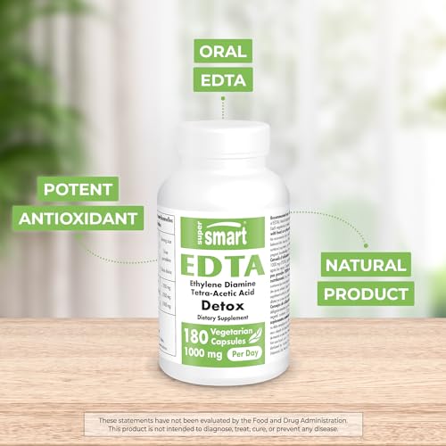 Supersmart - EDTA 1000mg per Day - Calcium Disodium EDTA Supplement | Non-GMO Supersmart buy supplements canada