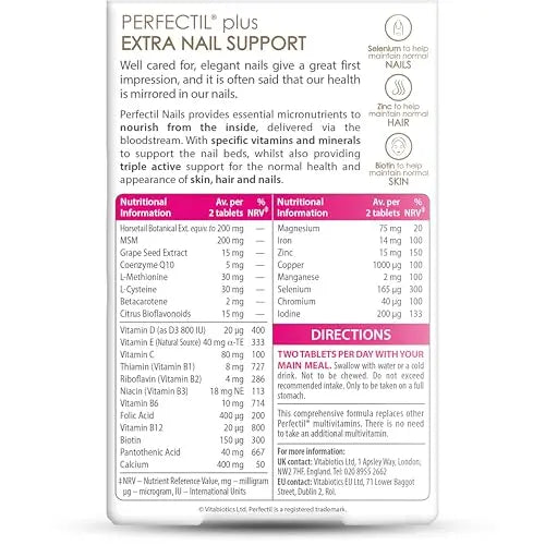 Vitabiotics - Perfectil - Plus Nails Extra Support - 60 Tablets Perfectil buy supplements canada