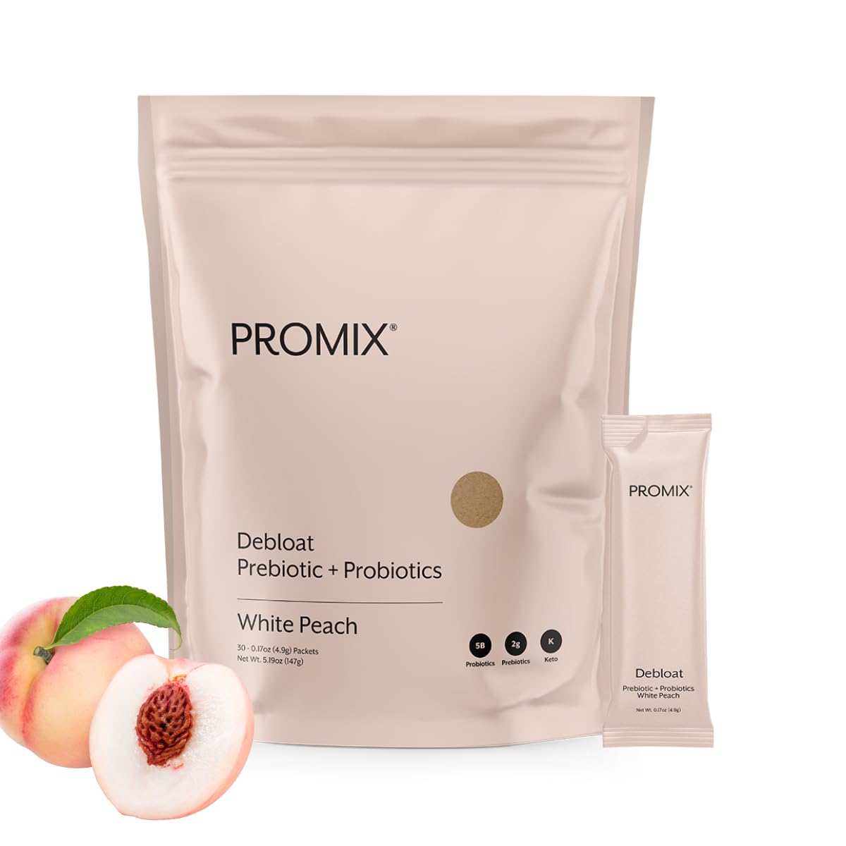 ProMix Nutrition Debloat Prebiotics and Probiotics, Bloating Relief for Women, Gut Cleanse Detox for Men and Immune Support - White Peach - 30 Servings (Pack of 30) ProMix Nutrition buy supplements canada