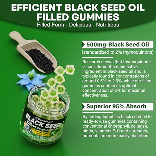 Sugar Free Black Seed Oil Filled Gummies & Chlorophyll, with Hydrolyzed Collagen EnvyCure buy supplements canada