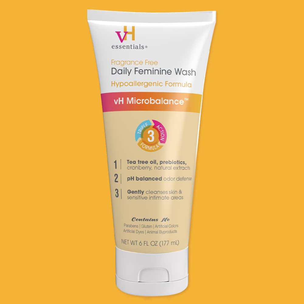 vH essentials Daily Feminine Wash - Fragrance Free, Hypoallergenic with Tea Tree Oil vH essentials buy supplements canada