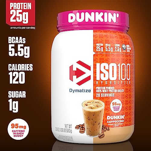 Dymatize ISO100 Hydrolyzed 100% Whey Isolate Protein Powder in Dunkin' Cappuccino Dymatize buy supplements canada