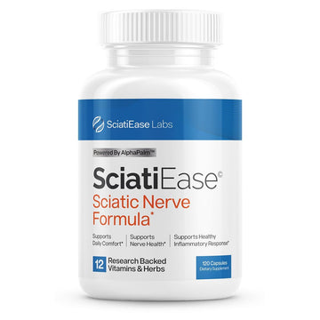SciatiEase Sciatic Nerve Health Support Supplement - Nerve Support Formula with AlphaPalm, Pea, Vitamin B Complex, Alpha Lipoic Acid 300mg - 120 Capsules SciatiEase buy supplements canada