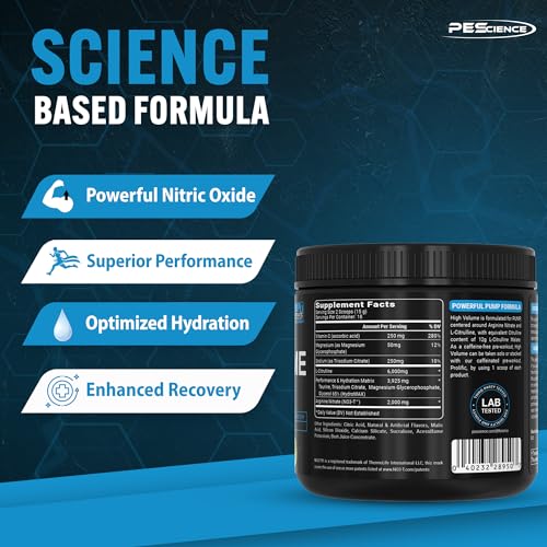 PEScience High Volume Nitric Oxide Booster Pump Pre Workout Powder, Sour Peach Candy PEScience buy supplements canada