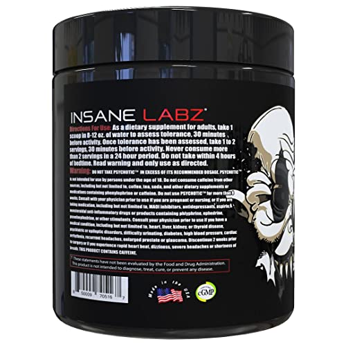 Insane Labz Psychotic Black Edition Mid Stimulant Pre Workout Powder, Energy Focus Insane Labz buy supplements canada