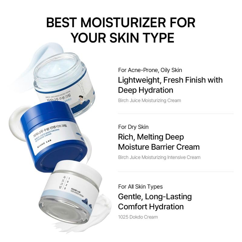 ROUND LAB Birch Juice Moisturizing Cream 2.7 Fl Oz, 48-Hour Deep Hydrating Face Moisturizer with Birch Sap & Vita Hyaluronic Acid for Acne-Prone Skin ROUND LAB buy supplements canada