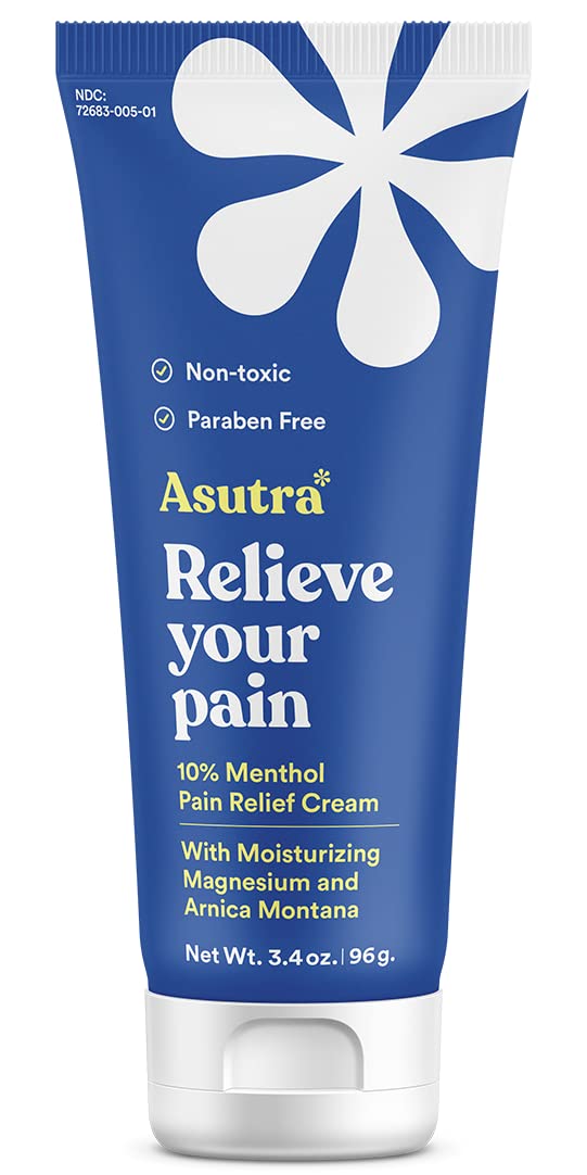 ASUTRA Muscle Pain Relief Cream, Cooling Menthol with Moisturizing Magnesium and Arnica Montana Oil, 3.4 oz ASUTRA buy supplements canada