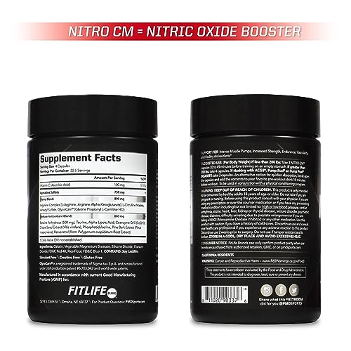 PMD Sports Nitro cm - Nitric Oxide with Agmatine Pre Workout Supplement - Muscle PMD buy supplements canada