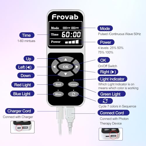 Frovab 7 in 1 Colors LED Light Therapy Mask, Red & Blue Face Mask Light Therapy, Portable & Flexiable Frovab buy supplements canada
