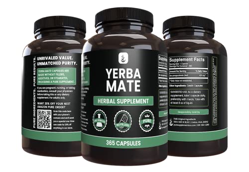 PURE ORIGINAL INGREDIENTS Yerba Mate (365 Capsules), No Magnesium Or Rice Fillers PURE ORIGINAL INGREDIENTS buy supplements canada