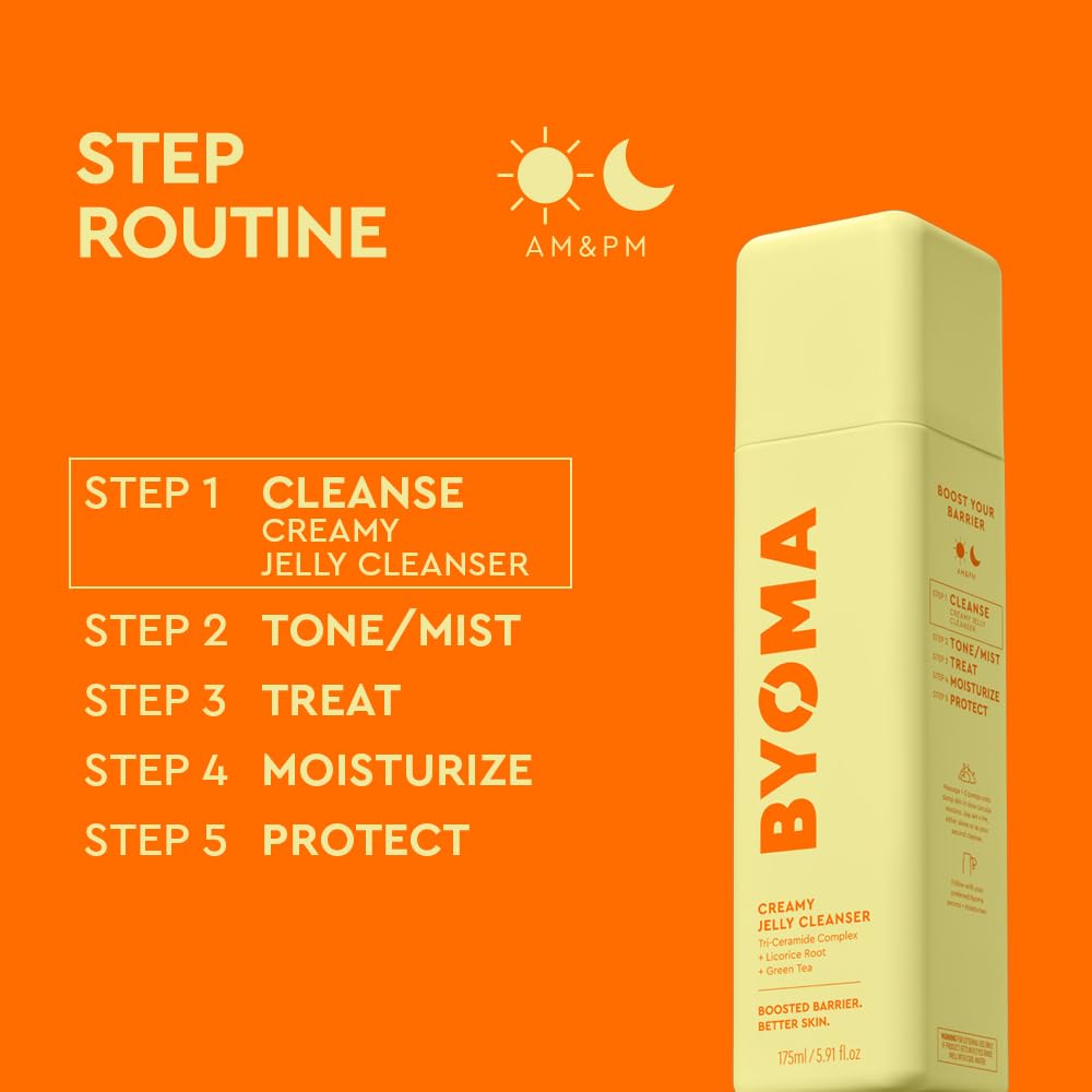 BYOMA Creamy Jelly Cleanser - Hydrating Facial Cleanser for Skin Barrier Repair -Tri-Ceramide Face Wash for Sensitive Skin & All Skin Types BYOMA buy supplements canada
