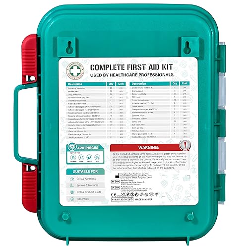 General Medi 420 Pieces Professional First Aid Kit - HardCase First Aid Box - Contains General Medi buy supplements canada