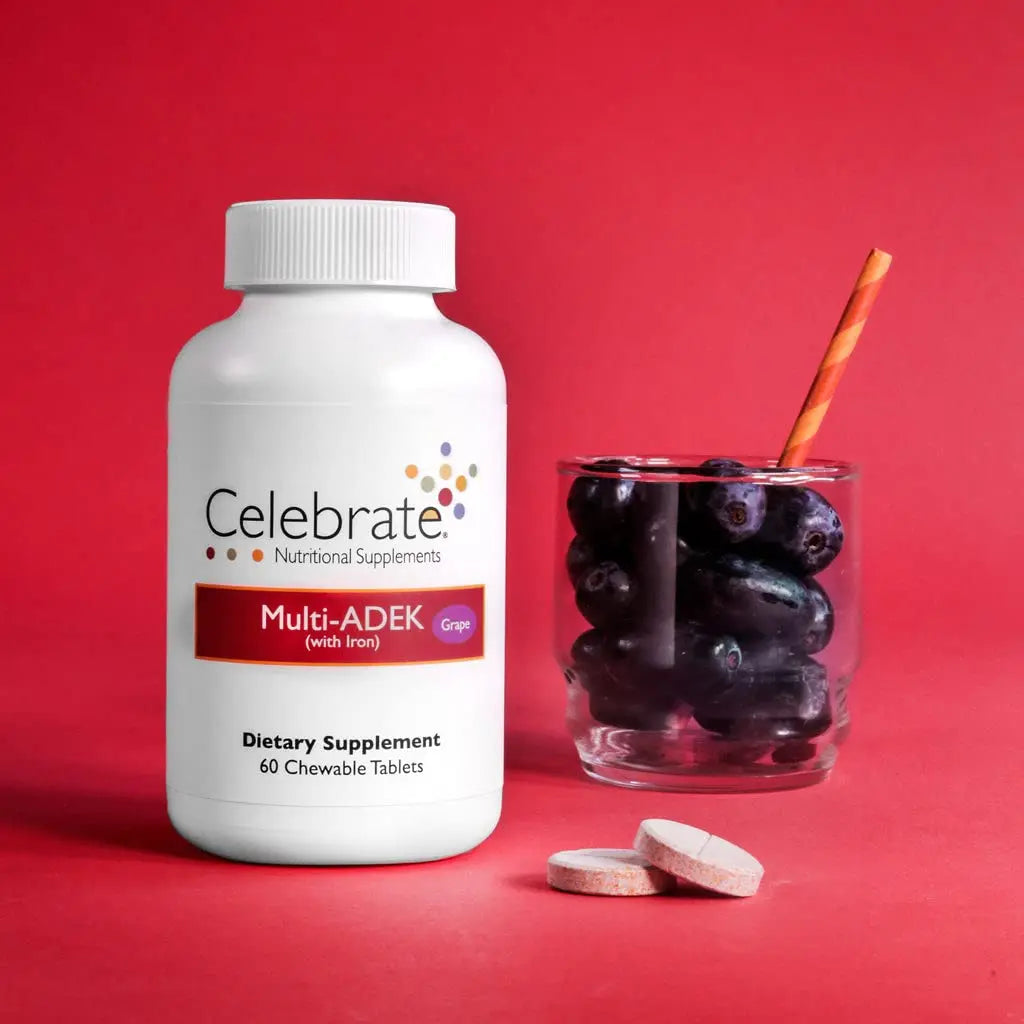 Celebrate Vitamins Multi ADEK Chewables, 60mg Iron - Daily Bariatric Multivitamin, Vitamins A, D, E, K & B12 for Duodenal Switch Surgery Patients Celebrate Bariatric Supplements buy supplements canada