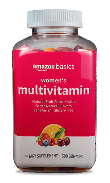 Amazon Basics Women's Multivitamin, Mixed Berry Flavor, Vegetarian & Gluten-Free, 300 Gummies Amazon Basics buy supplements canada