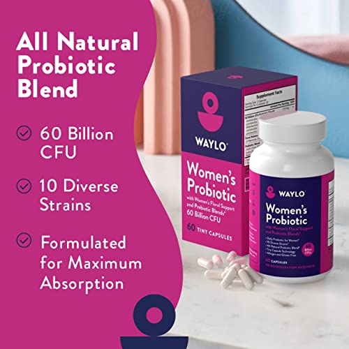 Probiotics for Women | Easy to Swallow Tiny Capsule | with Prebiotics, 60 Billion CFUs Waylo buy supplements canada