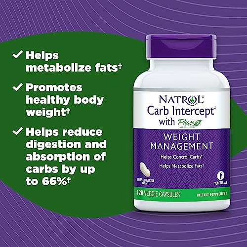 Natrol Carb Intercept with Phase 2 Carb Controller Capsules, White Kidney Bean Extract Natrol buy supplements canada