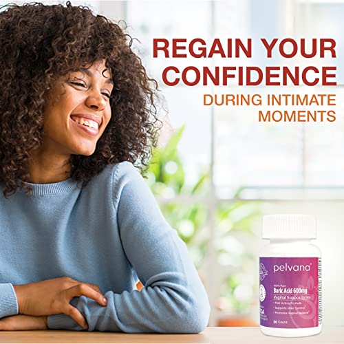 Pelvana Boric Acid Suppositories for Women 30 - for Vaginal pH Balance, Odor Control, Itching, & Discharge Pelvana buy supplements canada