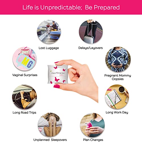 to-Go Panty Kit Includes 4 Items Seamless Thong Underwear Fresh Wipe Pantyliner & Washbag Travel Panty Fresh buy supplements canada