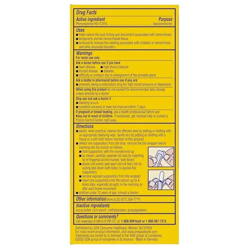 PREPARATION H Hemorrhoid Symptom Treatment Suppositories, Burning, Itching and Discomfort Relief (48 Count) Preparation H buy supplements canada