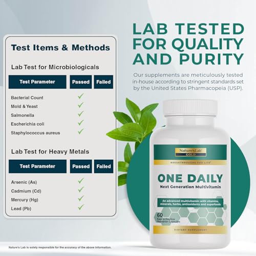 Nature's Lab Gold One Daily Multivitamin - Contains 19 Essential Vitamins & Minerals including Vitamin C, D3 & Zinc - 60 Capsules (2 Month Supply) Nature's Lab buy supplements canada
