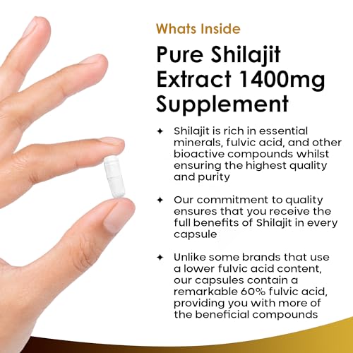 Shilajit Capsules 1400mg 60% Fulvic Acid Pure Shilajit - High Strength Himilayan Shilajit NEW LEAF PRODUCTS buy supplements canada