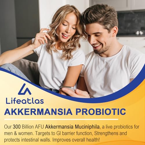 300 Billion AFU Akkermansia Muciniphila - Live Akkermansia Probiotics for Women & Men Lifeatlas buy supplements canada
