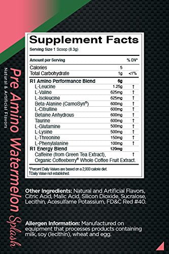 Rule 1 Proteins – Watermelon Splash, Anytime Energy Boost, R1 Pre Amino Acid Complex Rule 1 Proteins buy supplements canada