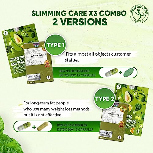 Slimming Care Newest Version X3 Type 1 Diet for Everyone (30pills/Box) + Free Vegetable Heath Secret buy supplements canada