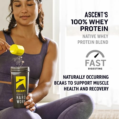 Ascent 100% Whey Protein Powder - Post Workout Whey Protein Isolate, Zero Artificial Ascent buy supplements canada