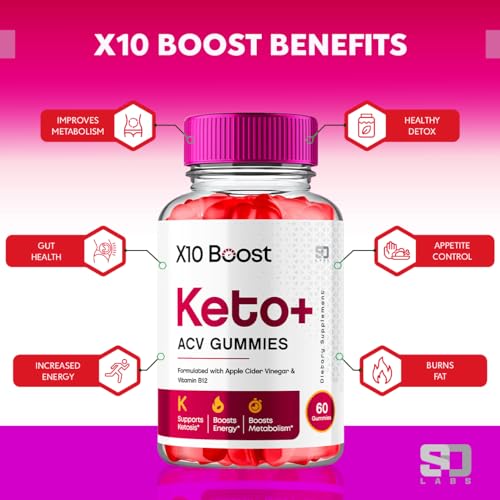 (2 Pack) X10 Boost Keto ACV Gummies Advanced Weight Loss, X10 Boost Keto S.O Labs buy supplements canada