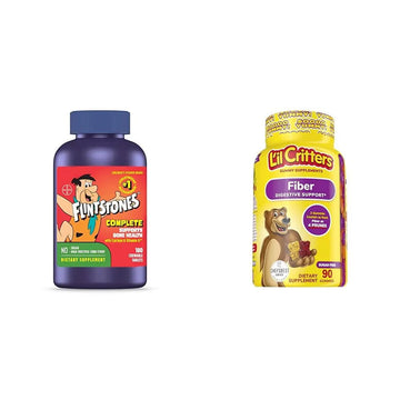 Flintstones Vitamins Chewable Kids Vitamins, Complete Multivitamin & L’il Critters Fiber Daily Gummy Supplement for Kids Flintstones Vitamins buy supplements canada