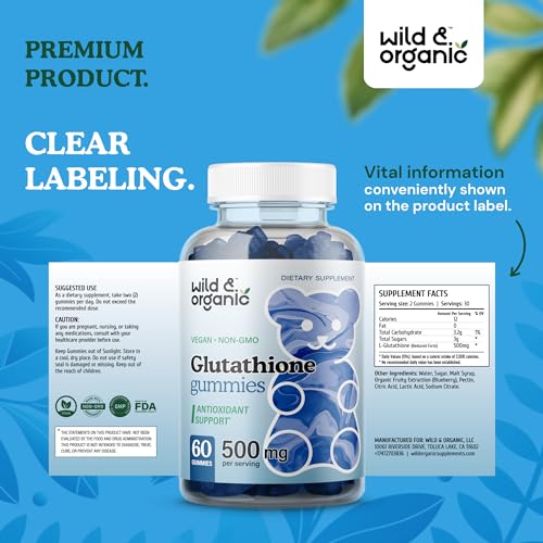 Wild & Organic Glutathione Gummies - Reduced Glutathione for Liver Cleanse & Antioxidants Wild & Organic buy supplements canada