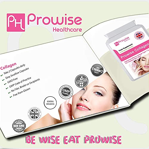 Marine Collagen Type 1 and Type 2 1200mg - 60 Capsules | UK Manufactured PH PROWISE Healthcare buy supplements canada