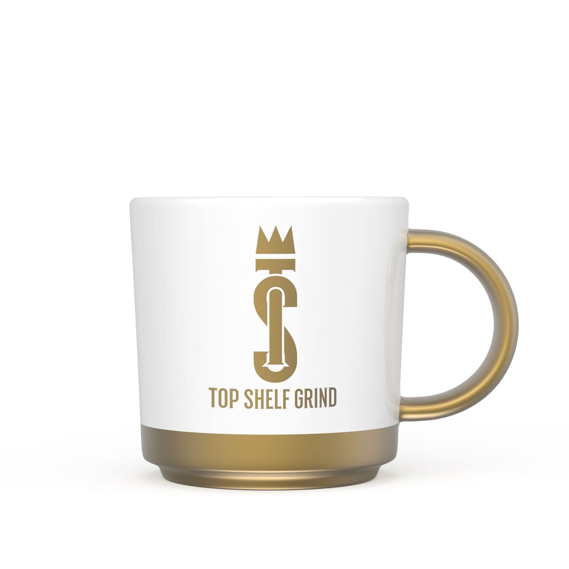 Top Shelf Grind Coffee Mug - The Prosperity Cup (Drink & Grow Rich) - White & Gold Join Top Shelf Grind buy supplements canada