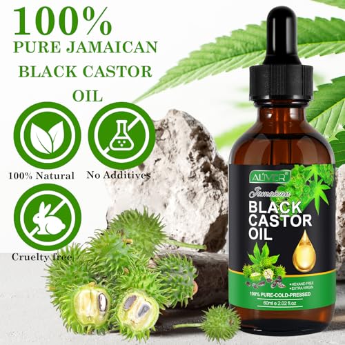 ALIVER Jamaican Black Castor Oil (2 Pack), Jamaican Castor Oil Organic Cold Pressed Unrefined ALIVER buy supplements canada