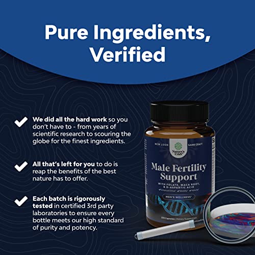 Prenatal Multivitamin Male Fertility Supplement - Mens Fertility Supplement with L-Arginine D-Aspartic Acid and Maca Root Prenatal Vitamins for Enhanced Motility Volume Potency and Fertility Support Natures Craft buy supplements canada